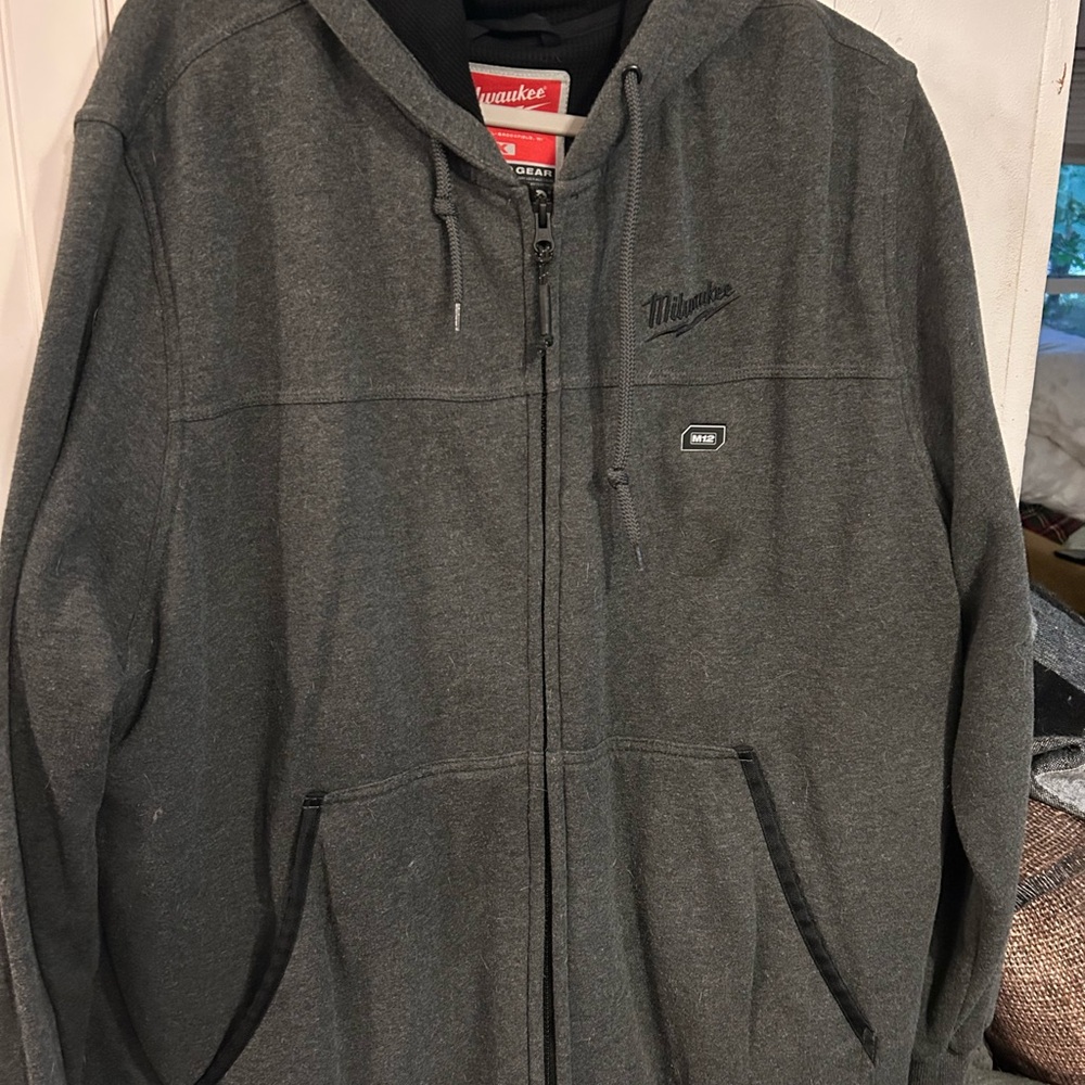 Milwaukee Men's Dark Gray Heated Hoodie